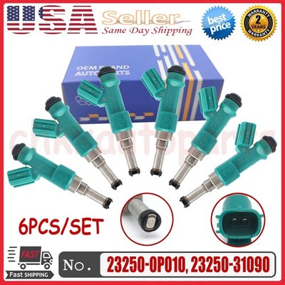 6x OEM Fuel Injectors 23250-0P010 for Lexus ES RX350 Toyota Avalon Sienna 3.5 V6