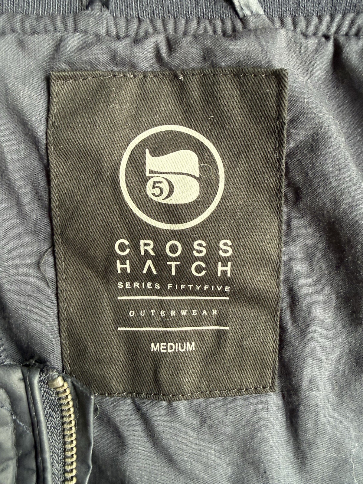 Crosshatch Blue Bomber Jacket ~ Medium - image 4