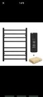 Matte Black 8-Bar Electric Towel Warmer with Fast Heating & Timer — photo 1