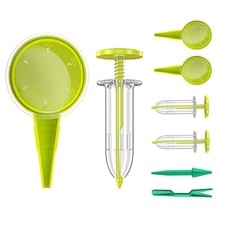 Gostur 8 Pack Sowing Seed Dispenser Seeder Sower Planter Set Handheld Green