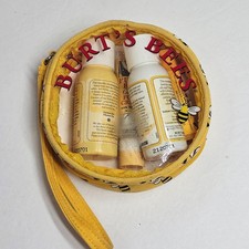 Burt  s Bees Wristlet 4 Travel Size Gift Set Lotion, Foot Cream, Lip Balm NOS