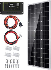 Kit Pannello Solare 100 Watt 12 Volt Monocristallino off Grid System per Case Ca