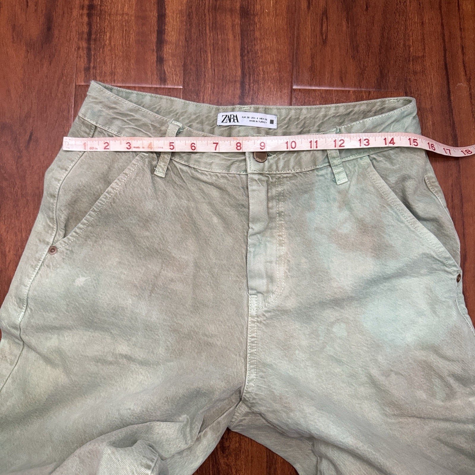 Zara Cargo Wide Vintage Pants Women Size 4 image 7