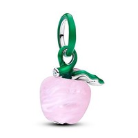 Pandora Schmuck Charm-AnhäNger Silber Murano Pinkfarbener Apfel 794485C01