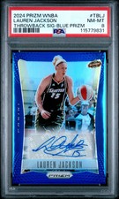2024 Panini Prizm WNBA - Throwback AUTO /75 - Lauren Jackson - Blue /75 - PSA
