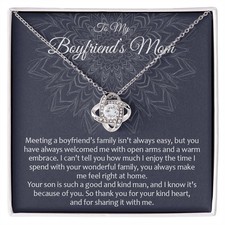 Boyfriend Mom Gift, Future Mother in Law Jewelry, Appreciation Pendant for Pa...