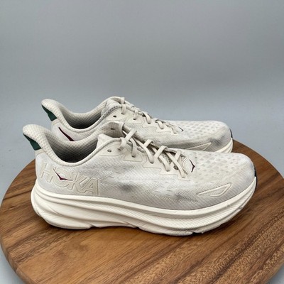 Hoka One One Clifton 9 Shoes Mens Size 11.5 D White Running Comfort Walking Gym