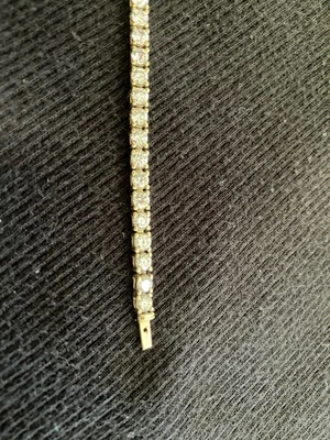 14K Yellow Gold CZ Tennis Bracelet (DQ CZ) - Image 1 of 4