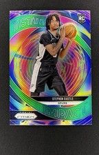 Stephon Castle RC Green Prizm Instant Impact Insert 2024-25 Prizm SA Spurs
