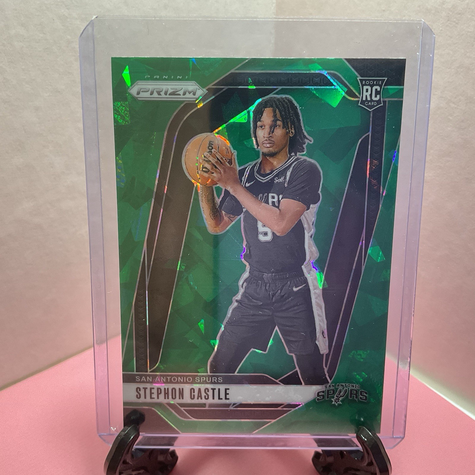 Stephon Castle 2024-25 Panini Prizm Green Ice Rookie Card Rc#234 Spurs