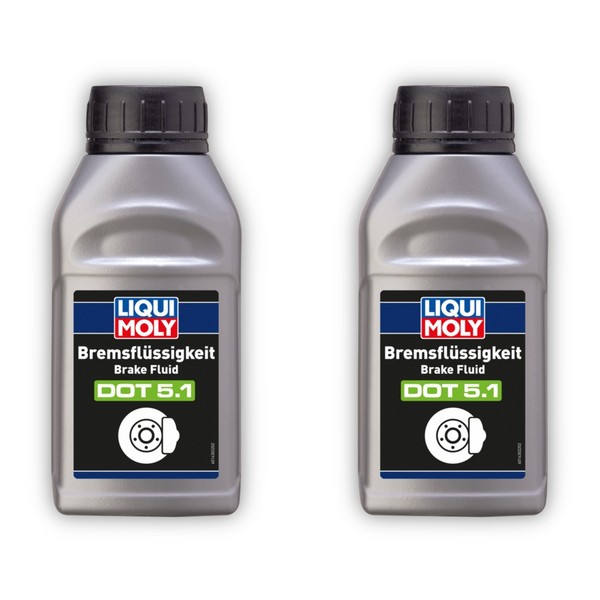 2X BremsflüSsigkeit Liqui Moly 21161 BremsflüSsigkeit DOT 5.1 Brake Fluid 500 Ml-image