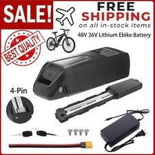 Lithium Ebike Battery 48V 36V 10.4Ah 200W-1500W Electric Bike Bicycle 30A BMS US