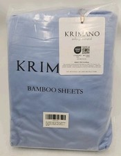 NEW Krimano 4 Pc QUEEN Sheet Set - Light Blue