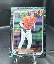 2024 Bowman #BCP-6 Mac Horvath Chrome Prospects Aqua Shimmer Refractors #/125