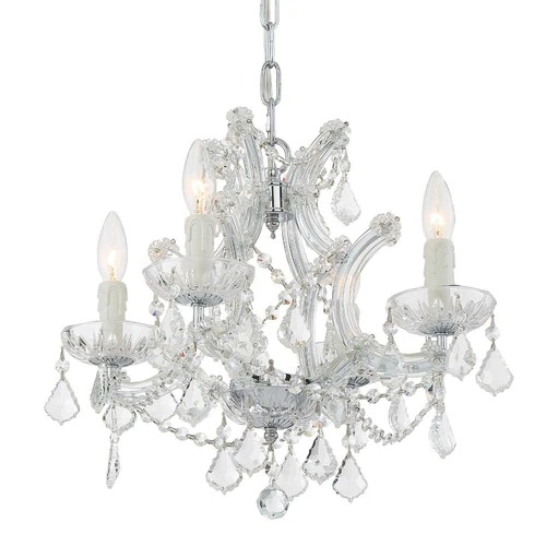 Crystorama Maria Theresa 16.5'' Hand Cut Crystal Polished Chrome Chandelier - Picture 3 of 7