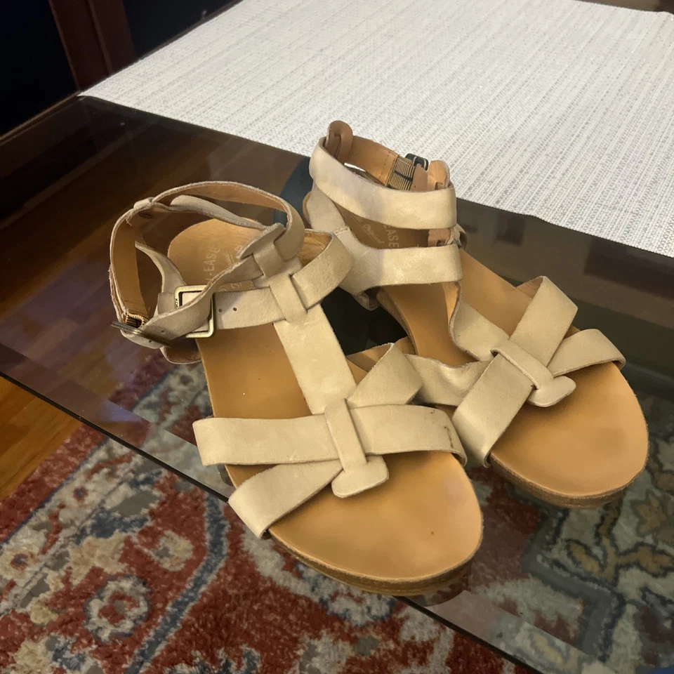 Kork-Ease Womens Tish Tan Leather Cork Wedge Sandal Sz 11 - Image 2 of 4