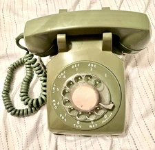 Vintage Bell System Avocado Green Western Electric Company Rotary  Parts Only