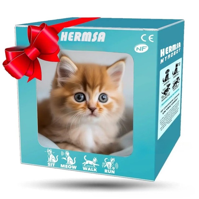 My Realistic Kitten Robot Activity Short Plush Toy