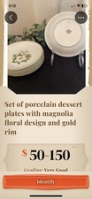 Noritake Porcelain Magnolia Floral Gold Rim D...