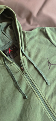 Jordan Dri-FIT Green Full Zip Fleece Hooded Hoodie Men s L DC9737-333
