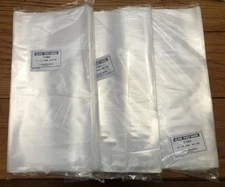 Lot of 300 Uline S-1004 6" x 12" 2 Mil Industrial Food Grade Open Top Poly Bags