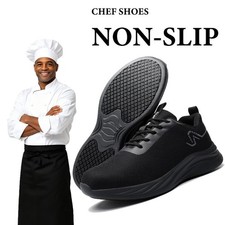 All Season Comfort Chef Shoes Mens Breathable Lightweight Non-Slip Oil Resistant