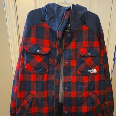 The North Face Men s Steeps Series Hyvent Alpha Jacket Plaid Red Black XL NWT