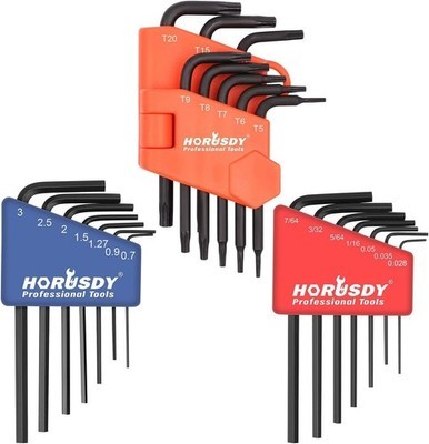 SEDY 22 Piece Mini Hex Key Allen Wrench Set - Hex/Torx, Metric/SAE (3-IN-ONE