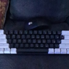 Compact Black and White QWERTY Keyboard  Mouse Bundle, English, Plastic