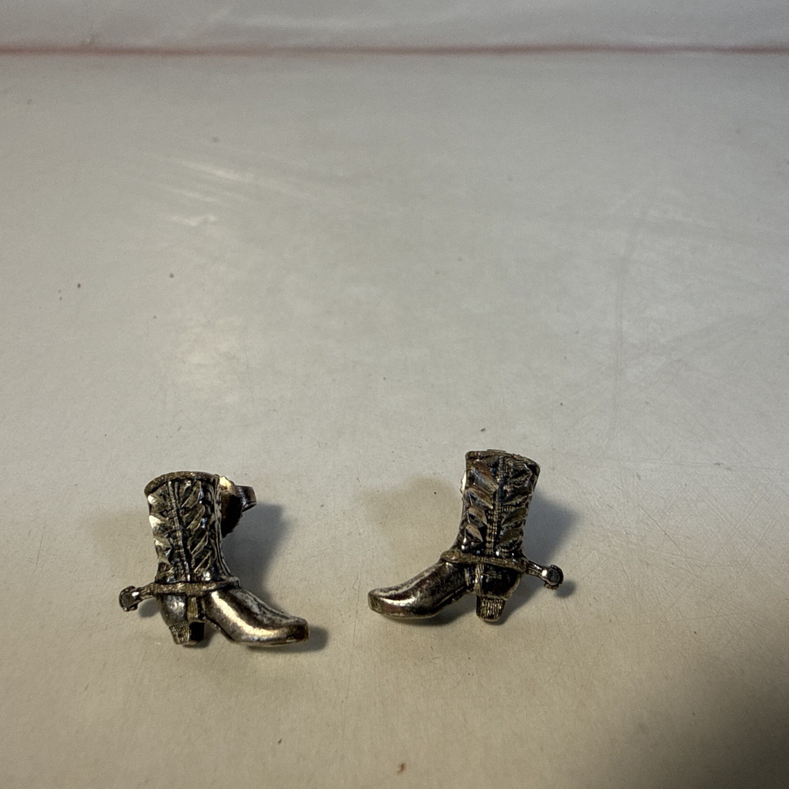 Silver Boot Earrings Marked 925 - image 1