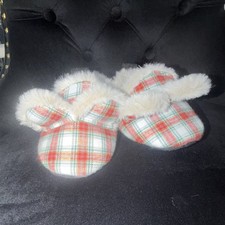 Plaid Faux Fur Lined Slip-On Baby Toddler Slippers Multicolor Size 9/12