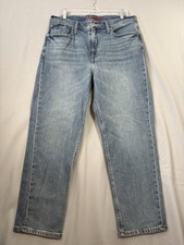 Lucky Brand Light Wash Jeans Boy Mid Rise Relaxed Straight Jean 34x28 Distressed