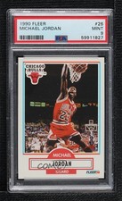 1990 Fleer Michael Jordan (Black Line Above Biographical Information) PSA 9 MINT