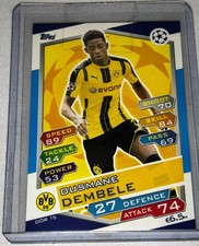 2016-17 Topps Match Attax UEFA Champions League Ousmane Dembele Rookie Card. rookie card picture