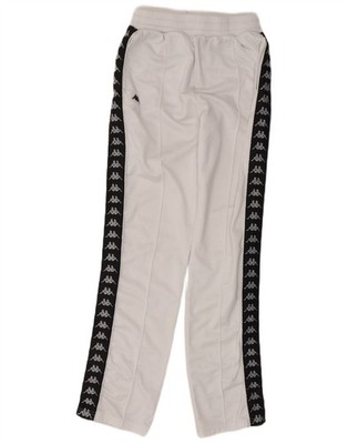 KAPPA Womens Graphic Tracksuit Trousers UK 4 XS White Colourblock AY02