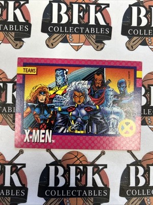 Impel 1992 X-Men Series 1 (I) Base Card #71 Teams X-Men (Gold Strike Force)