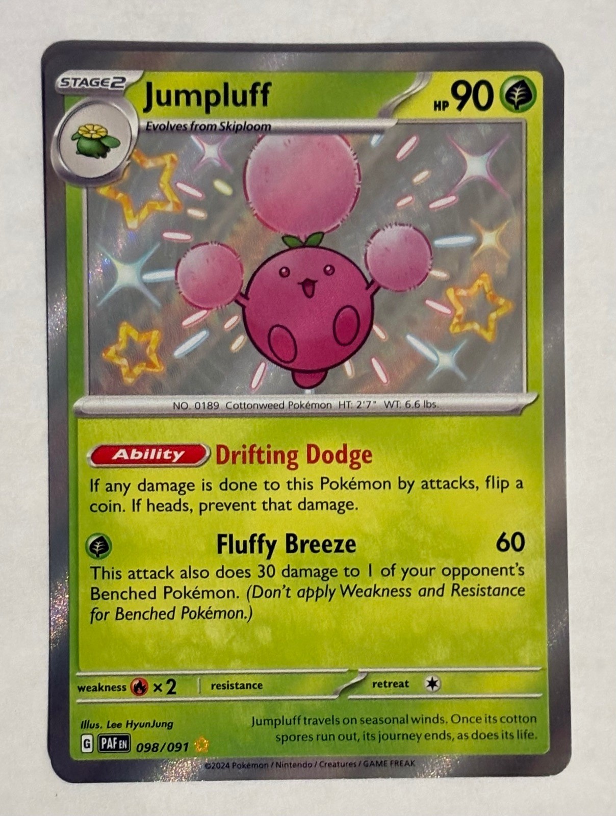 Jumpluff 098/091 Paldean Fates NM