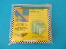 OMNIGRID Half Square Triangle 5 Pc Laser Cut Template Set for Quilting Crafts