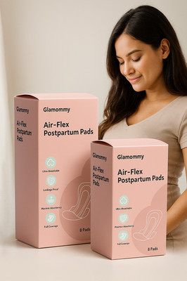 16Pk Glamommy Air Flex Postpartum Pads Ultra Soft Breathable Absorbent Maternity