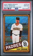 2020 ORANGE REFRACTOR #CPC43 TRENT GRISHAM ROOKIE RC 20/25 PSA 10