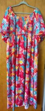 Plus Size Dress 4x Boutique Puff Sleeve. Vibrant. Resort, Cruise, Wedding