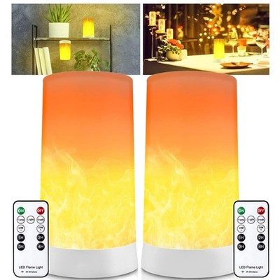 LED Flammeneffekt Kerzen Licht Tragbare USB Aufladbares Flamme Tischleuchte Lamp
