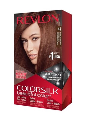 Revlon ColorSilk #44 Medium Reddish Brown Permanent Hair Color (Pack of 12)