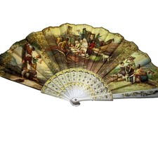 Vintage Spanish La Vendimia El Cacharrero Goya Decorative Hand Fan