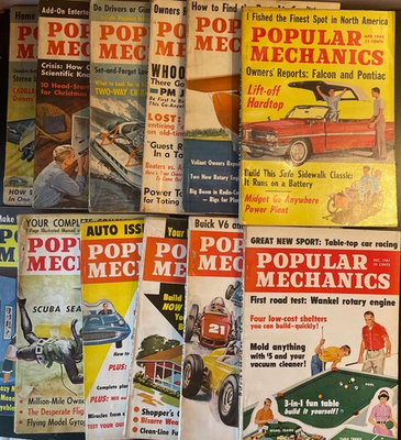 #ad 1961 1963 Popular Mechanics Magazines YOU PICK combined shipping $10.00