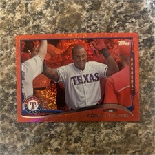 2014 Topps Red Foil Adrian Beltre #161 Texas Rangers Baseball Card