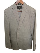 Banana Republic Tailored Fit Charcoal Herringbone Blazer
