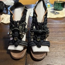 Lanvin High Heels Sandals Multi Color Leather  Sz EU 39