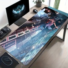 1pc Large-sized Esports Gaming Mouse Pad with Japanese-style Ancient Architectu