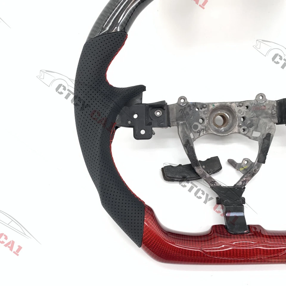 Custom Carbon Fiber Steering Wheel for Lexus GS300 GS350 GS430 ES240 2006-2011 - Image 3 of 4